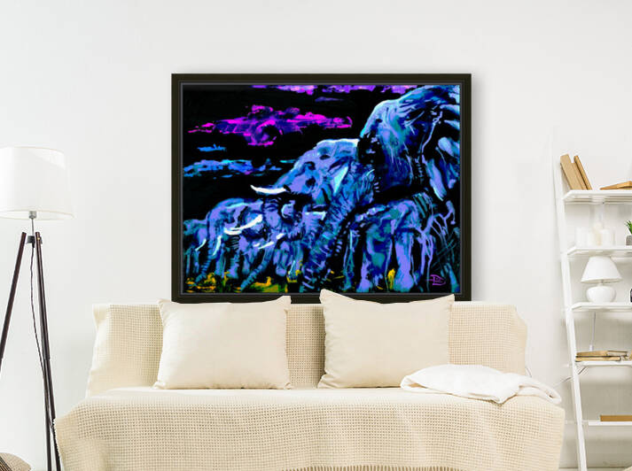 Pachyderm Profile Print by Lowell Phoenix Devin