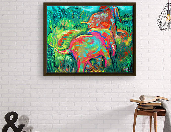 Childrens Elephant Print - Super Mural Option by Lowell Phoenix Devin