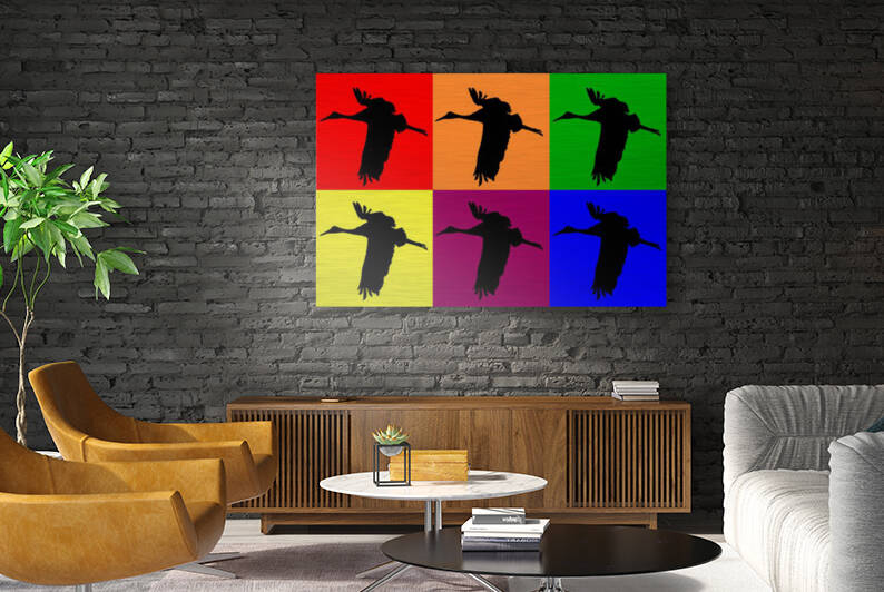 Pop Art Cranes  2 by Joe Riederer