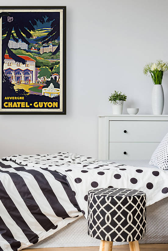 Auvergne Chatel Guyon Vintage French travel poster by VINTAGE POSTER