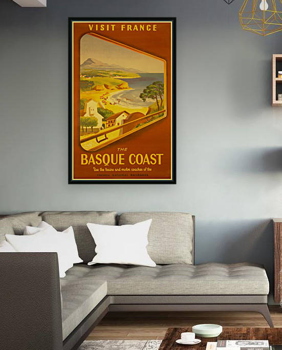 Visit the Basque Coast in France travel poster by VINTAGE POSTER