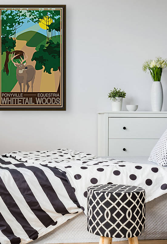 Vintage Travel Poster Whitetail Woods by VINTAGE POSTER