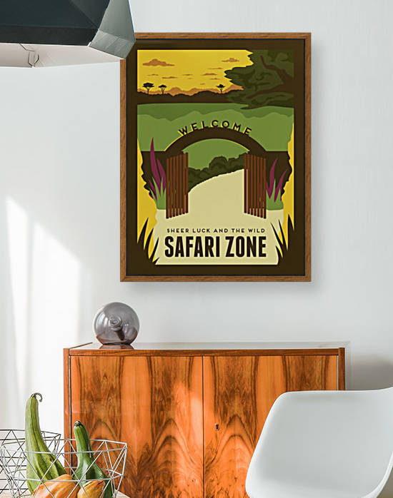 Sheer luck and the wild in Safari zone travel poster by VINTAGE POSTER