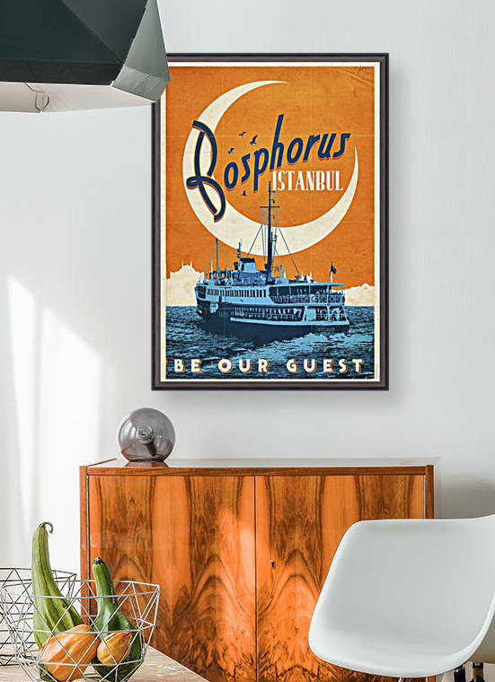 Bosphorus Istanbul Vintage Travel Poster by VINTAGE POSTER