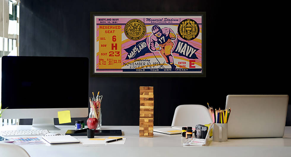 1951 Maryland Terrapins vs. Navy by Row One Brand