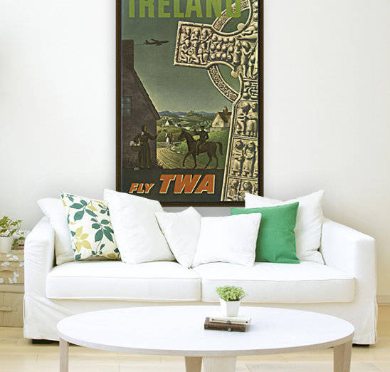 Ireland Fly TWA Vintage Travel Poster by VINTAGE POSTER