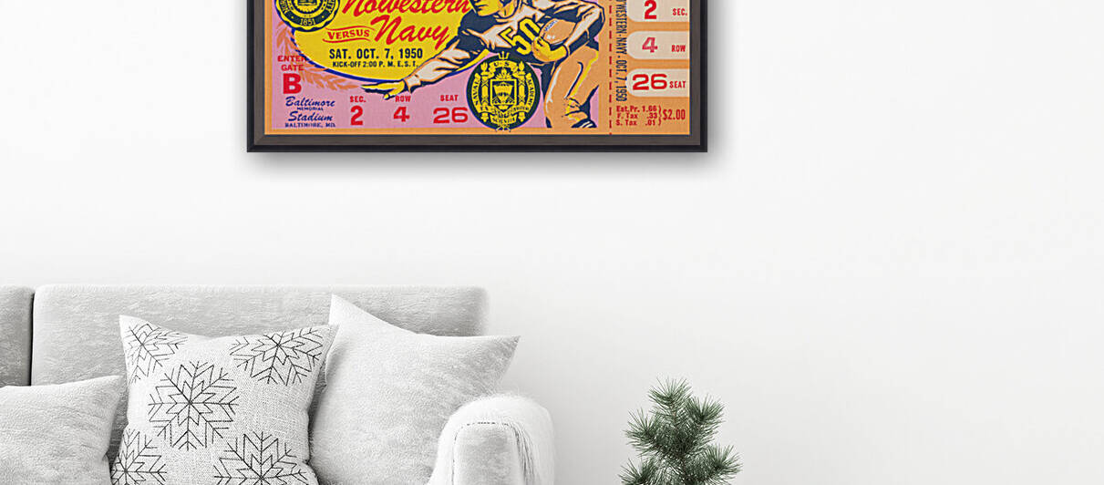 1950 Northwestern vs. Navy by Row One Brand