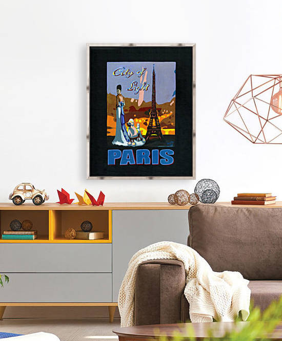 Paris City of Light Travel Poster by VINTAGE POSTER