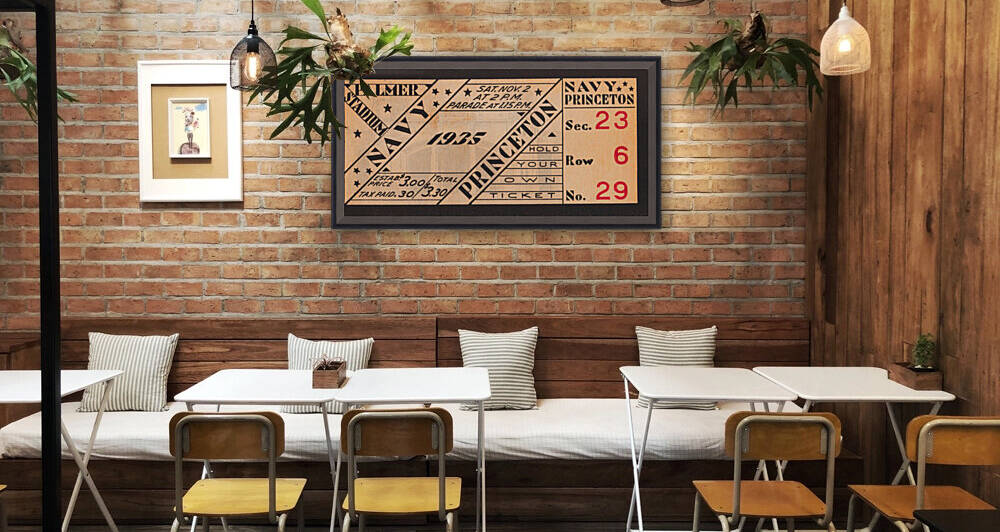 1935 Navy Midshipmen vs. Princeton Tigers Ticket Art by Row One Brand