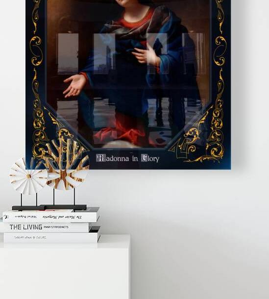 Madonna in Glory by Carlo Dolci Blue Gold Border Xzendor7 Old Master Art Reproductions by xzendor7