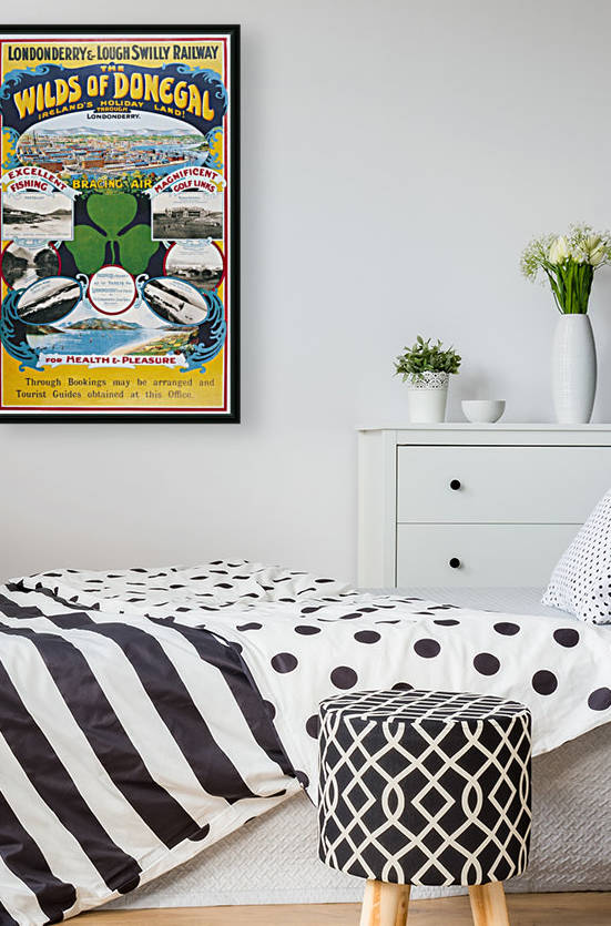 Irish Travel Art Poster, Wilds of Donegal, Ireland by VINTAGE POSTER