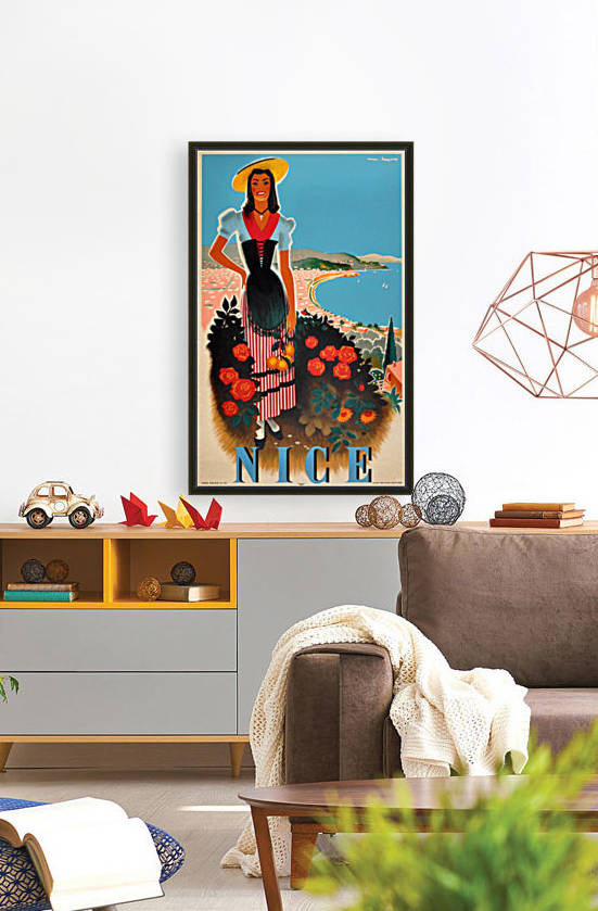 Nice, French Riviera Original Vintage 1950 Travel Poster by VINTAGE POSTER