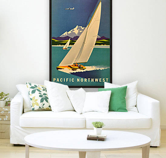 Original vintage travel advertising poster for United Airlines Pacific Northwest by VINTAGE POSTER