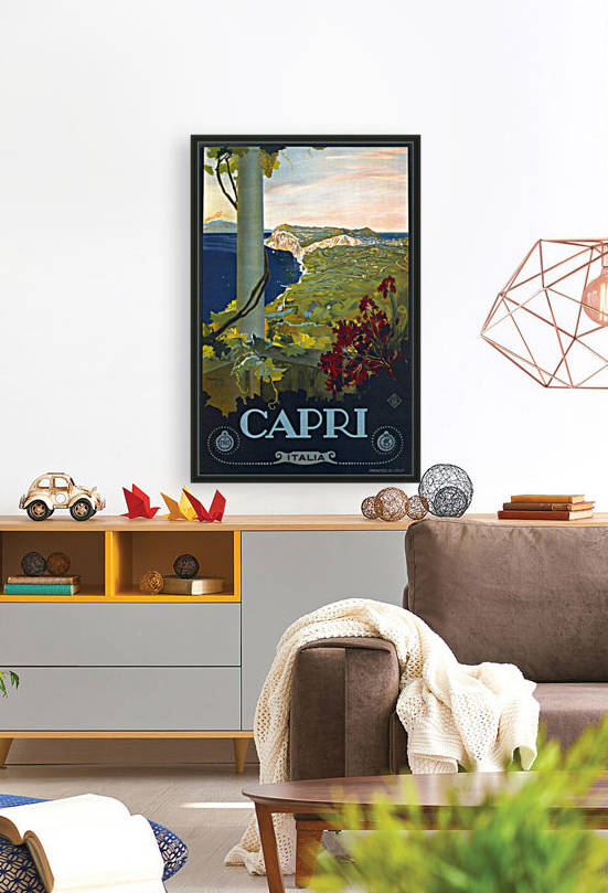 Blue Vintage Travel Poster for Capri Italia by VINTAGE POSTER