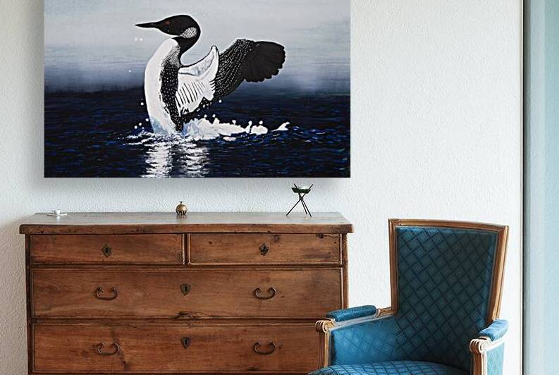 Common Loon Painting by Stephen Emms