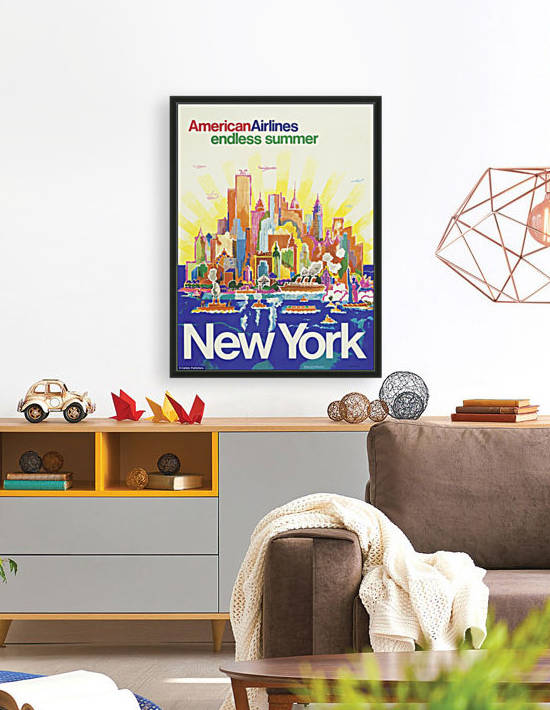 New York American Airlines endless summer travel poster by VINTAGE POSTER