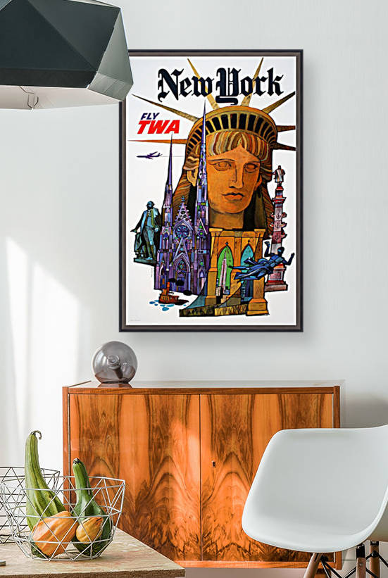 Fly TWA New York travel poster by VINTAGE POSTER