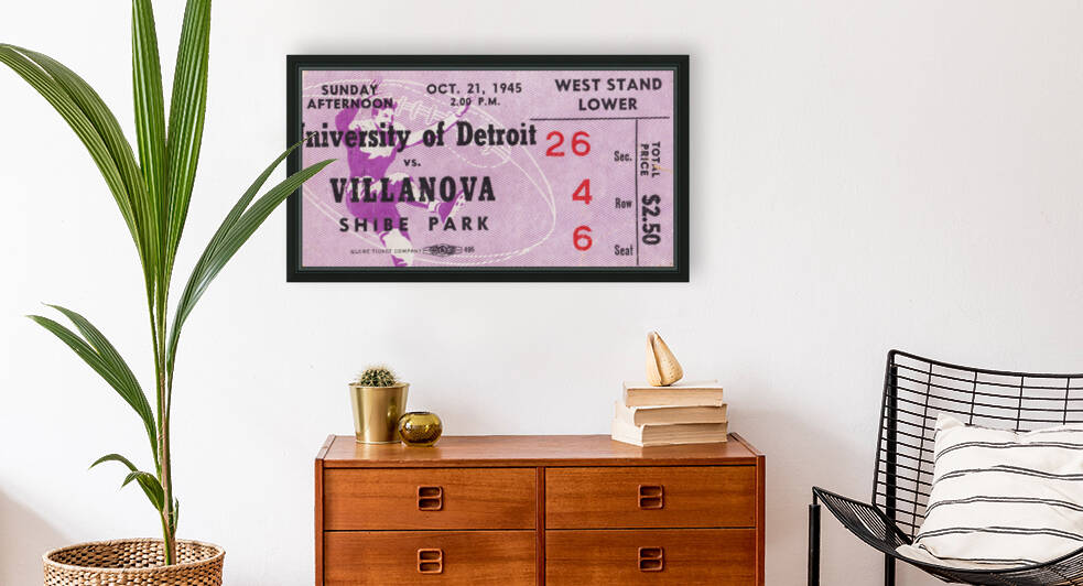 1945 Detroit Titans vs. Villanova Wildcats by Row One Brand