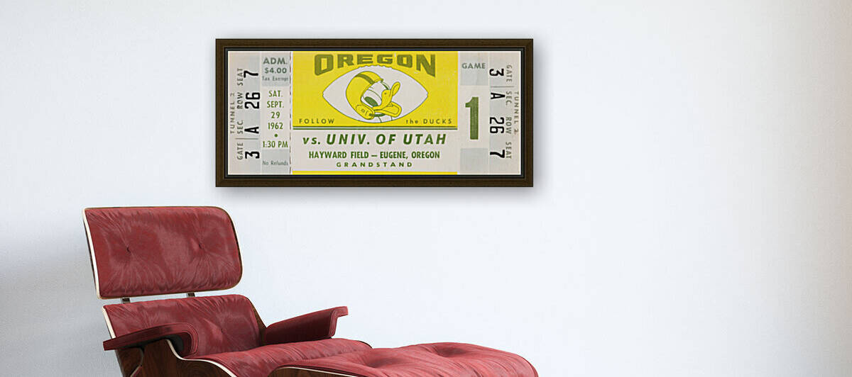 1962 Oregon Ducks vs. Utah Utes by Row One Brand