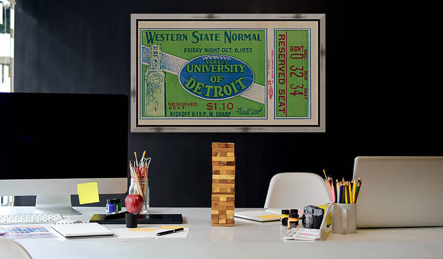 1933 Western State Normal School vs. Detroit Titans by Row One Brand