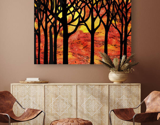 Abstract Fall Forest by Irina Sztukowski