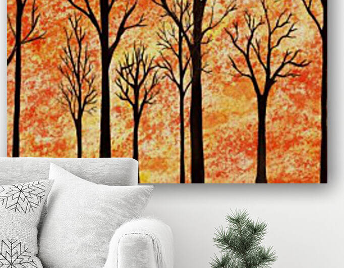 Autumn Forest Abstract  by Irina Sztukowski