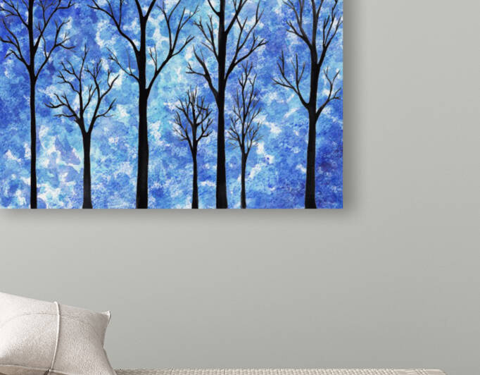 Winter In The Woods Abstract by Irina Sztukowski