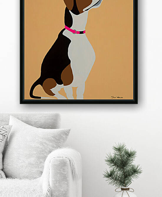 Coon Hound Dog portrait by Candace Frankland