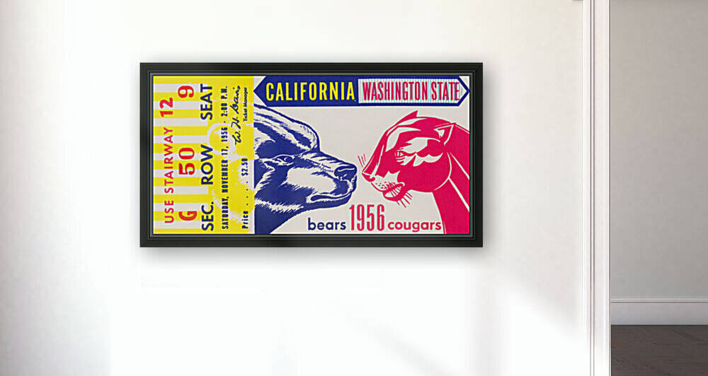 1956 Washington State Cougars vs. Cal Bears by Row One Brand