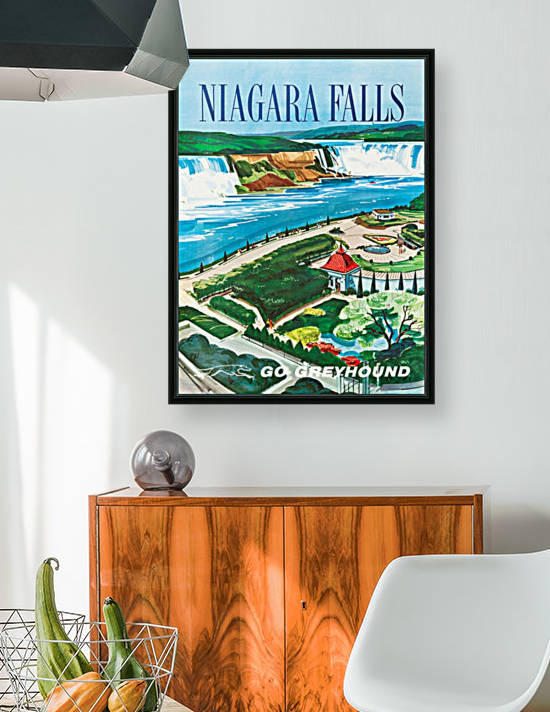 Greyhound Bus Travel Poster for Niagara Falls by VINTAGE POSTER