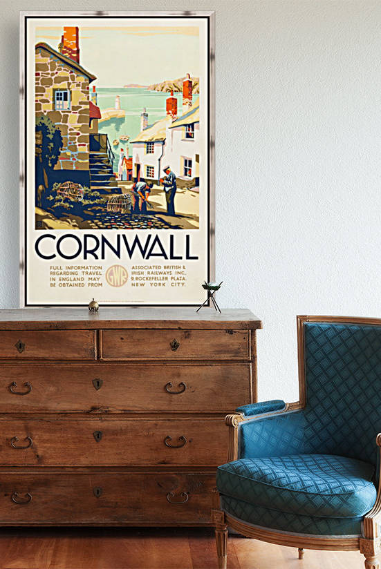 Cornwall, England Travel Poster 1930 by VINTAGE POSTER