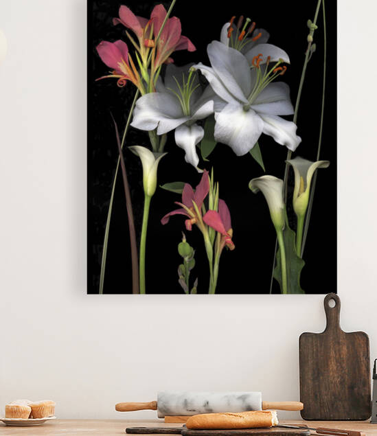Calla and Madonna Lily by Jane Baron