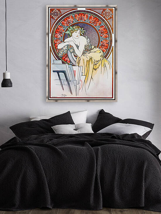 Alphonse Mucha Femme Au Carton A Dessins   Girl With Easel   1898 by TOPARTGALLERY