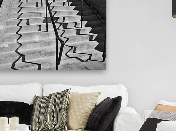 Shadows Steps and Rails BW by Eduardo Palazuelos