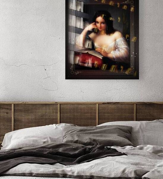 Italian Beauty Reading by Natale Schiavoni Fine Art Xzendor7 Old Masters Reproductions by xzendor7