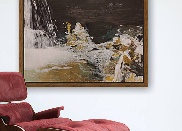 WATERFALL ON ROCKS by Elizabeth Lee Adeghe