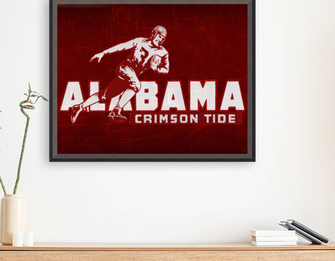 Vintage Alabama Crimson Tide Player Wall Art by Row One Brand