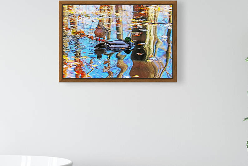 Mallards In Fall by Deb Oppermann