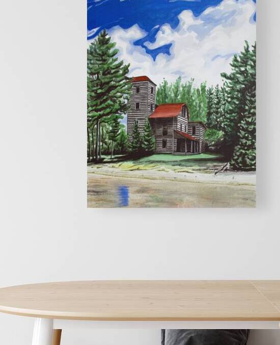 White Otter Castle Painting by Stephen Emms