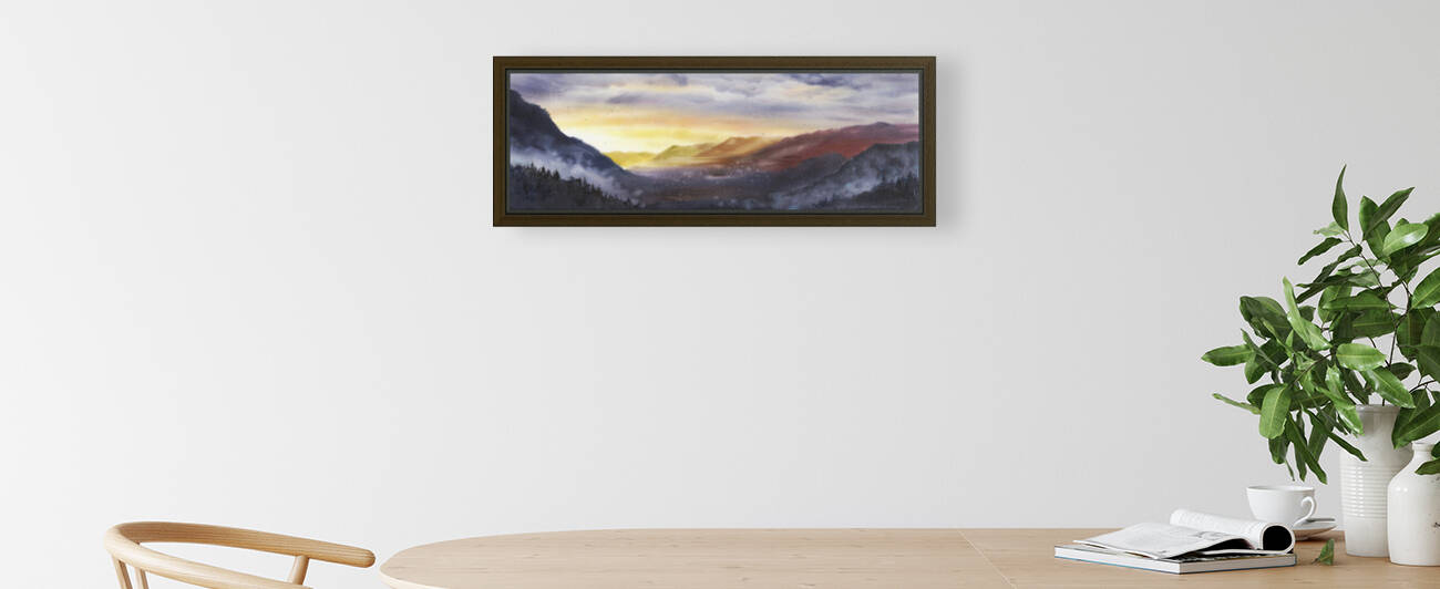 Sunset in the mountains by Eugenia Gorbacheva