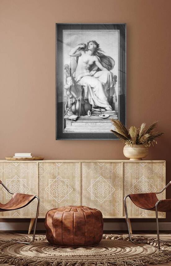 Allegorical Figure of Music by Eduard Bendemann Fine Art Xzendor7 Old Masters Reproductions by xzendor7