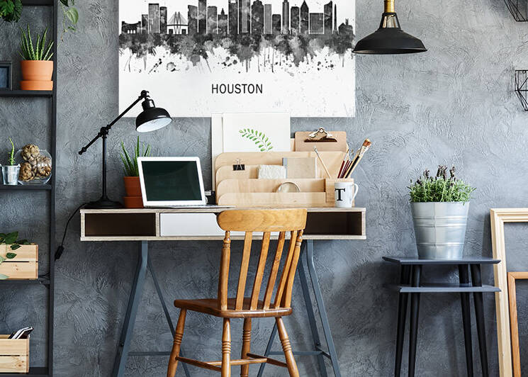 Houston Texas Skyline BW by Towseef Dar