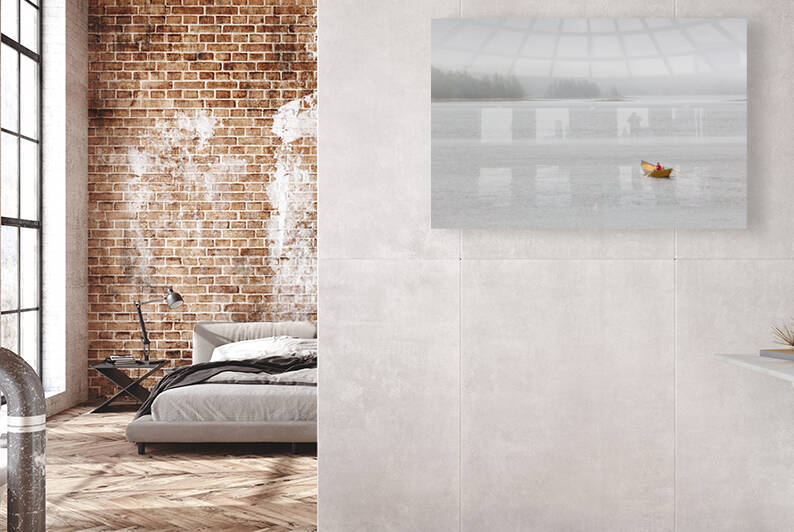 Solitude - Dory in the fog from Lunenburg Nova-Scotia by Daniel Baril