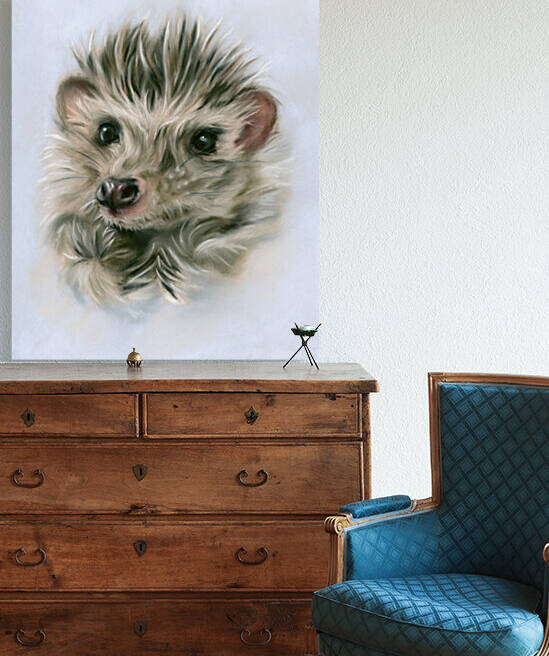 Fuzzy Little Hedgehog by MM Anderson