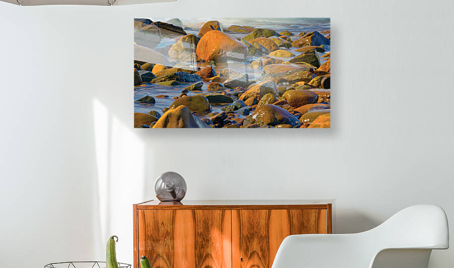 Morning Gold - Seascape and waves from Lunenburg Nova-Scotia by Daniel Baril