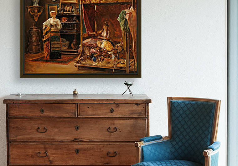 In the studio of the artist by Julius LeBlanc Stewart