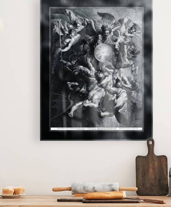 Michael En De Val Van De Opstandige Engelen by Lucas Vorsterman The Elder Classical Fine Art Xzendor7 Old Masters Reproductions by xzendor7