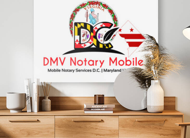 dc mobile notary logo by DMV Notary Mobile DC