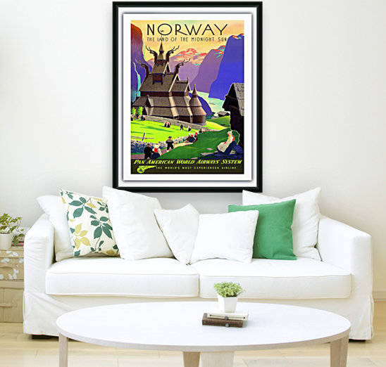 Norway Pan American Travel Poster by VINTAGE POSTER
