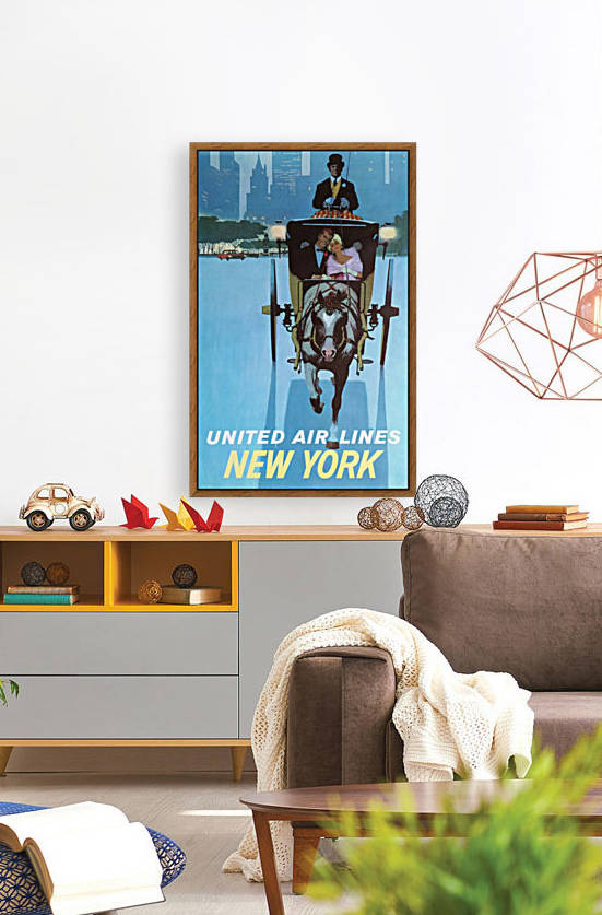 United Airlines Poster for New York City by VINTAGE POSTER
